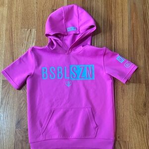 Baseball lifestyle 101 BDBL SZN Pink V3 Boys Top Hooded Youth Medium Never worn